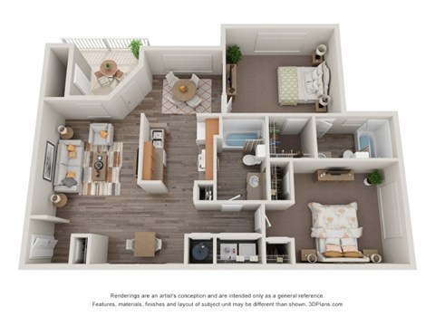 The Biscayne Floor Plan at Monterey Village, Georgia, 30236